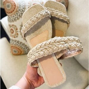 Braided Sandals Beige